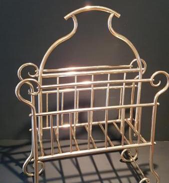 Victorian Brass Magazine Rack