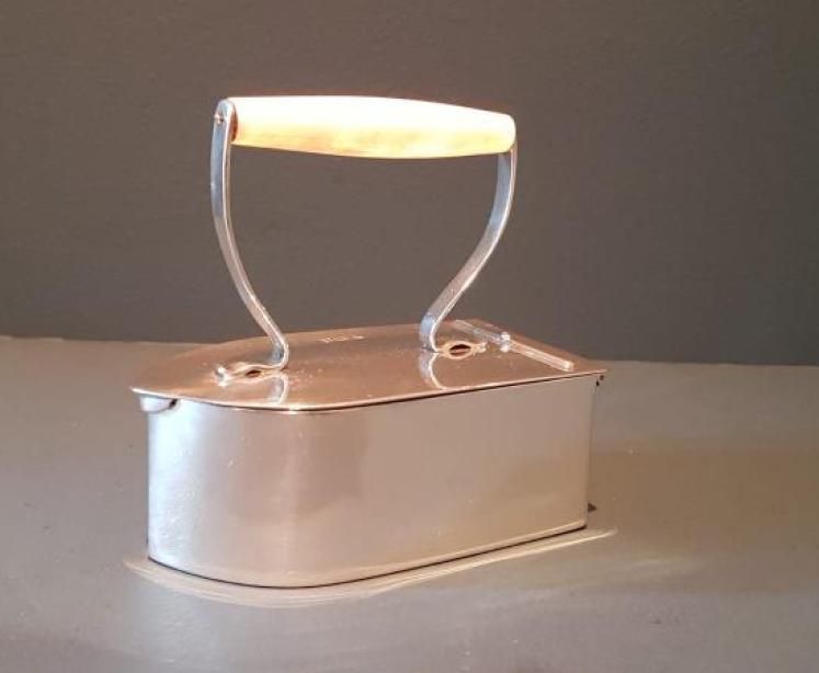 Unusual Victorian Silver Iron Table Box - Image 1