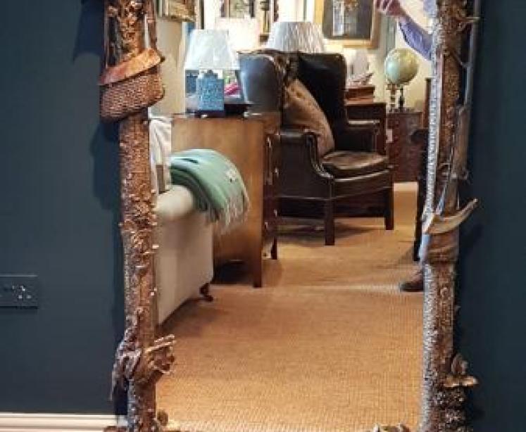 Superb Victorian Shooting Themed Gilt Mirror - Image 1