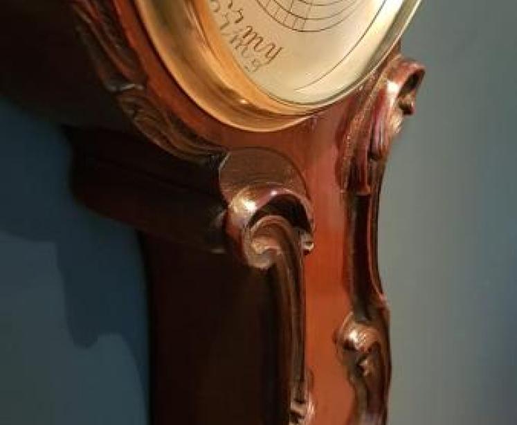 Slim Victorian 6" Dial Mahogany Banjo Barometer - Image 7