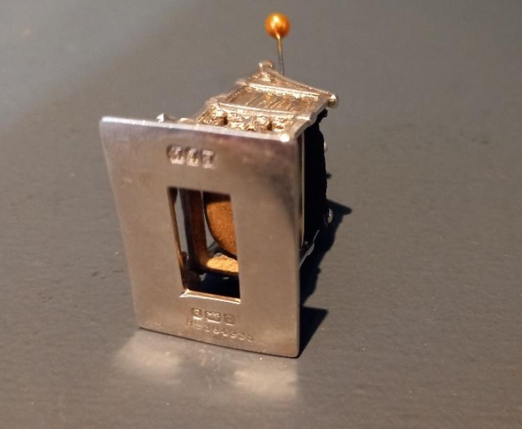 Antique Edward VII Coronation Silver Throne Pin Cushion - Image 5