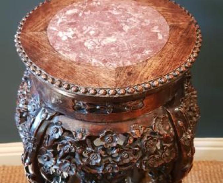 Victorian Carved Rosewood Plant Stand - Image 3