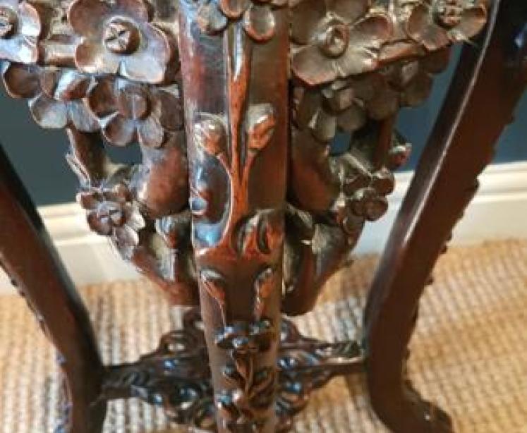 Victorian Carved Rosewood Plant Stand - Image 7