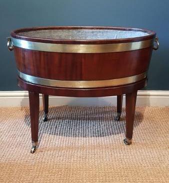George III Brass Bound Mahogany Wine Cooler