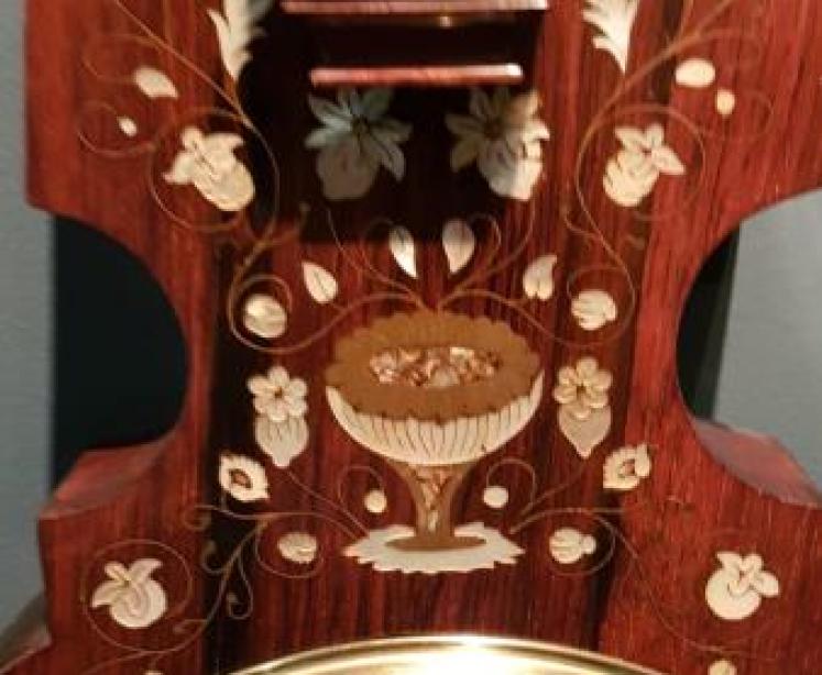 Fine Quality Inlaid Rosewood Banjo Barometer - Image 4