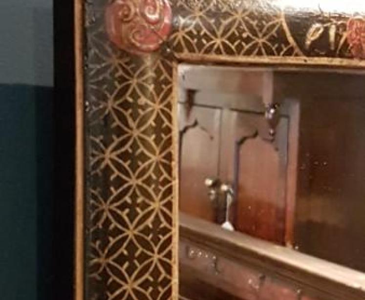 Edwardian Chinoiserie Three Panel Mirror - Image 7