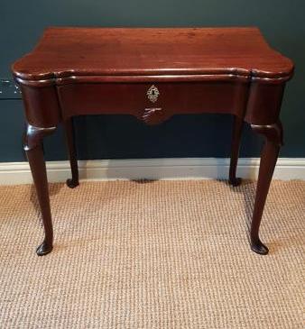 Georgian Irish Mahogany Card Table 