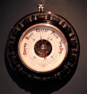 Large Victorian Carved Barometer 