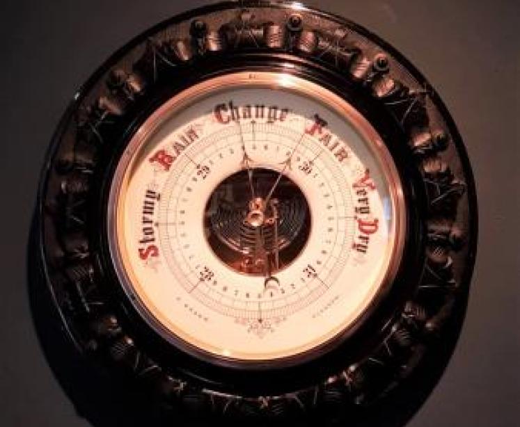 Large Victorian Carved Barometer  - Image 1