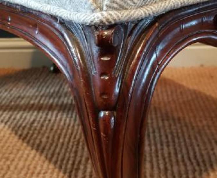 Early Victorian Rosewood Stool - Image 4