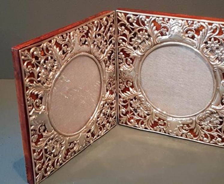 Superb Victorian Silver Double Photo Frame - Image 5