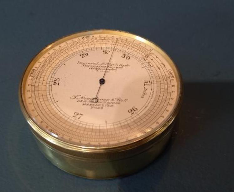 Antique Campaign Marine Barometer in Presentation Case - Image 4