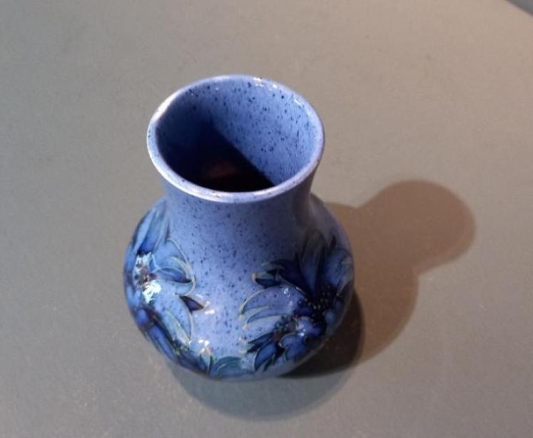 Moorcroft Speckled Blue Cornflower Vase - Image 3