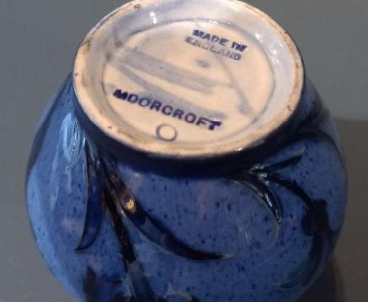 Moorcroft Speckled Blue Cornflower Vase - Image 5