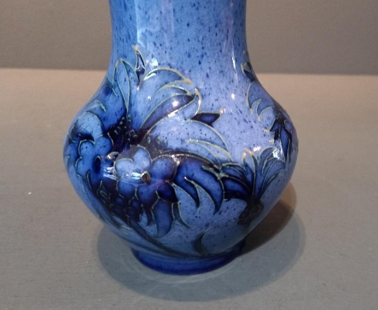 Moorcroft Speckled Blue Cornflower Vase - Image 6