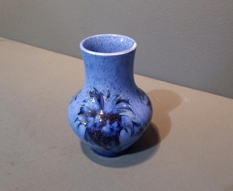 Moorcroft Speckled Blue Cornflower Vase - Image 7