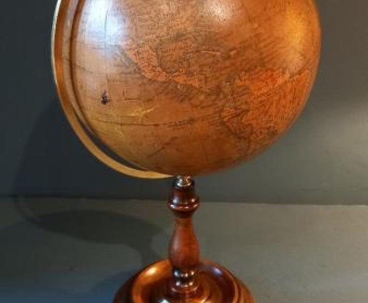 George V period 8" Papier Mache Terrestrial Globe - Image 7