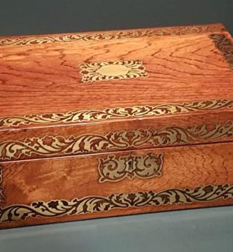 Regency Brass Inlaid Rosewood Box