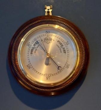 Antique Polished Oak Selfridges of London Barometer
