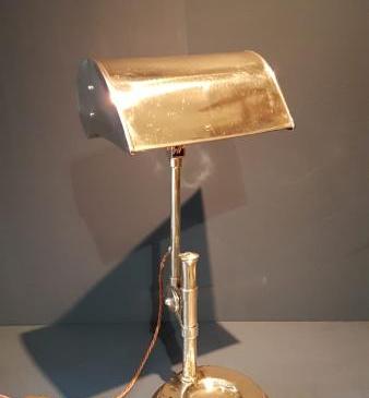 Edwardian Solid Brass Adjustable Desk Lamp