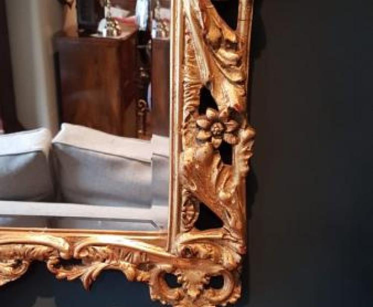 Imposing 1920s Timber Gilt Mirror - Image 6