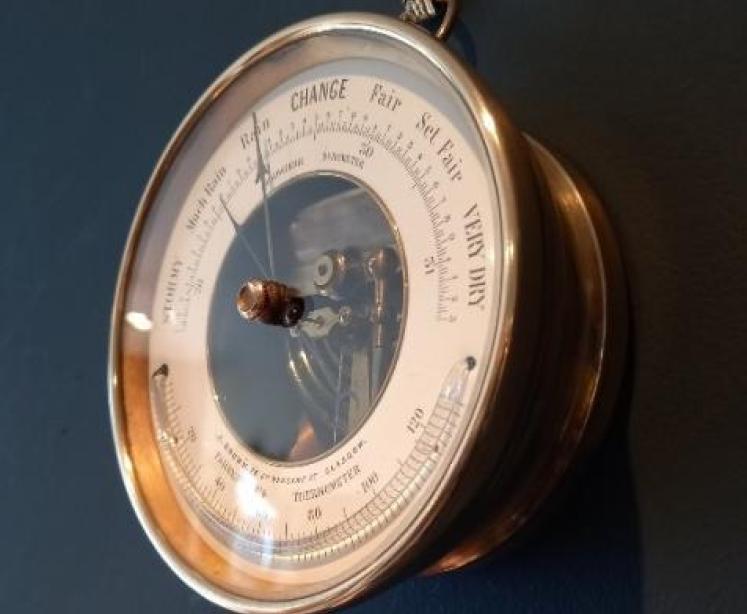 Antique Skeletonised Glasgow Marine Barometer - Image 4