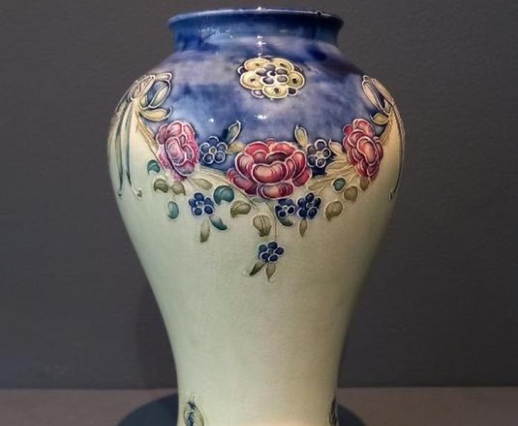 McIntyre Moorcroft '18th Century' Design Vase - Image 7