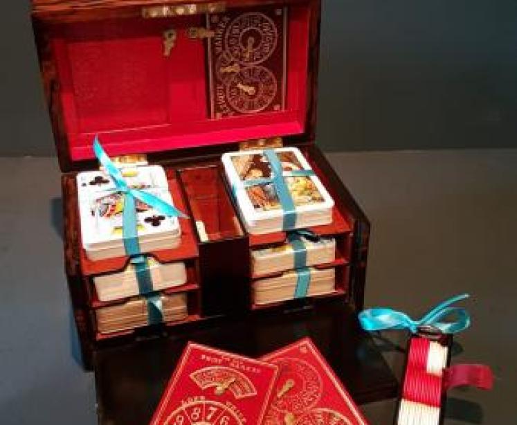 Victorian Coromandel Card Box - Image 1