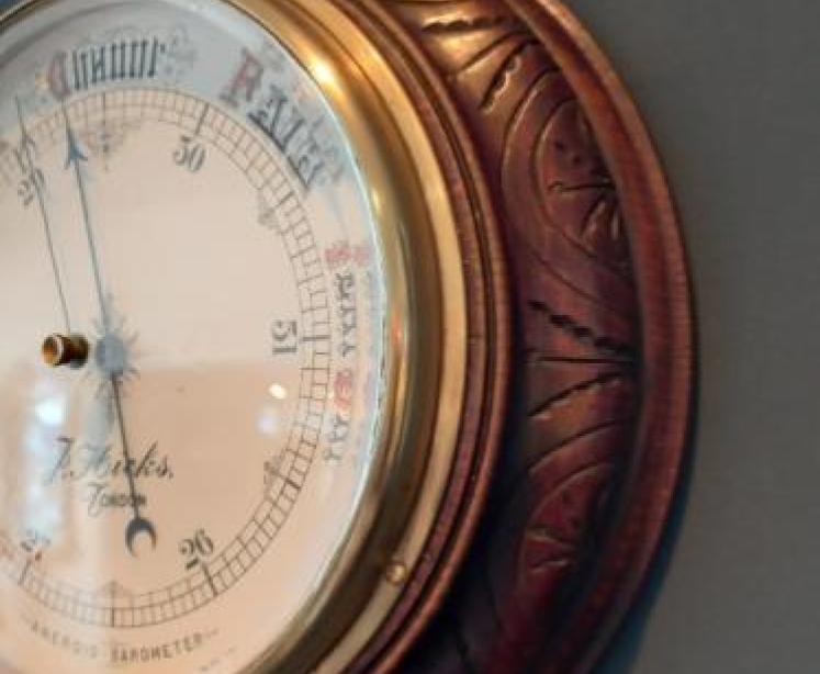 Mid Victorian Porcelain Dial Hicks of London Barometer - Image 6