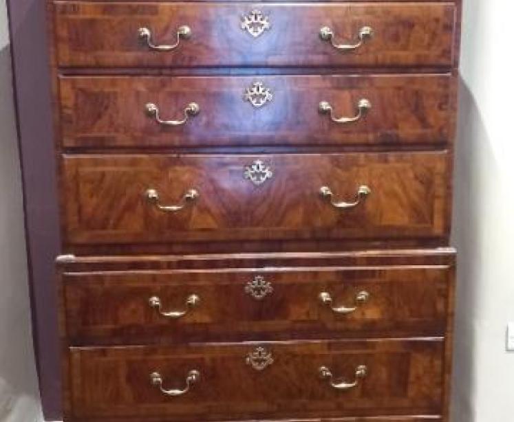 Superb George II Period Figured Walnut Chest on Chest - Image 1