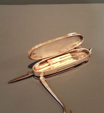 Unusual Silver Vesta and Pen Knife