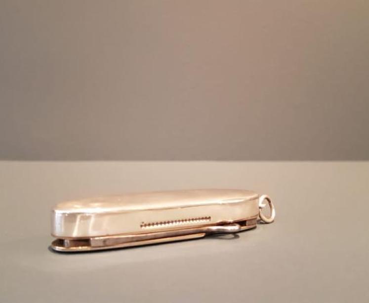 Unusual Silver Vesta and Pen Knife - Image 5