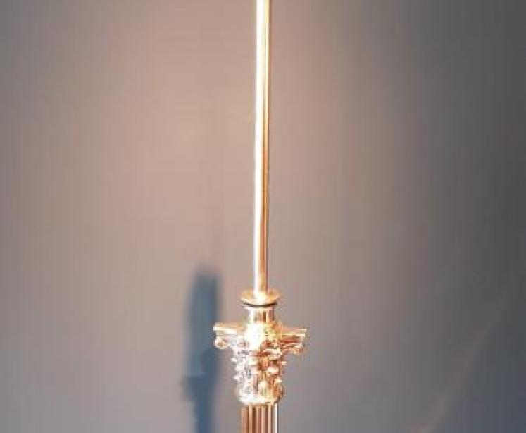 Superb Hinks Brass Lamp Standard - Image 2