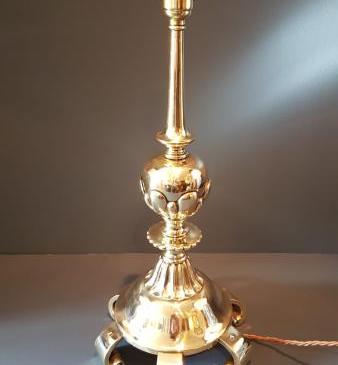 Impressive Arts and Crafts Brass Table Lamp