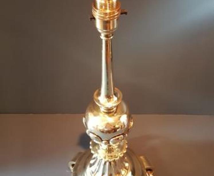 Impressive Arts and Crafts Brass Table Lamp - Image 2