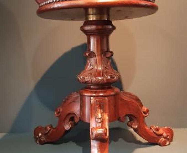 Mid Victorian Rosewood Rise and Fall Stool - Image 3