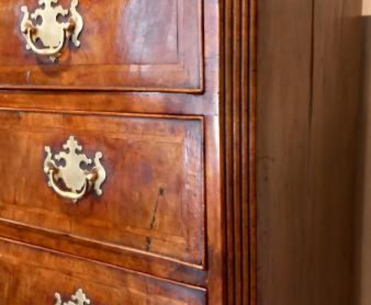 Fine George II Period Figured Walnut Chest on Stand - Image 3