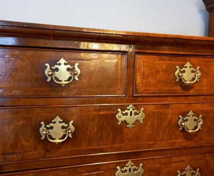 Fine George II Period Figured Walnut Chest on Stand - Image 6