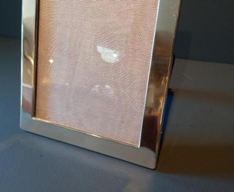 Large George V Period Antique Silver Photo Frame - Image 5