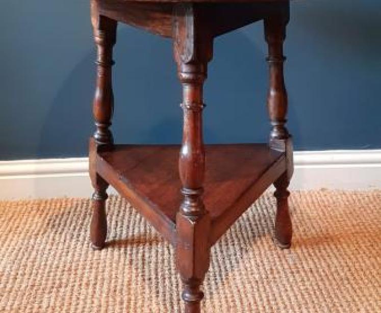 George III Oak Cricket Table - Image 5