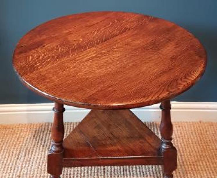 George III Oak Cricket Table - Image 6