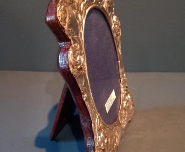 Art Nouveau Silver Flower Decorated Photo Frame - Image 5