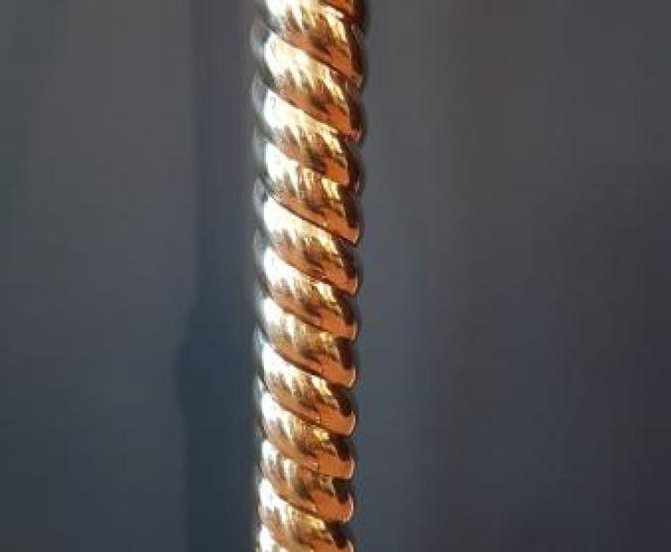 Victorian Brass Rise and Fall Lamp Standard - Image 4