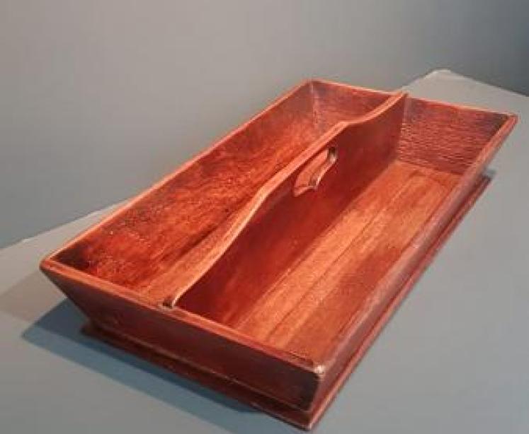 George III Oak Cutlery Table - Image 5