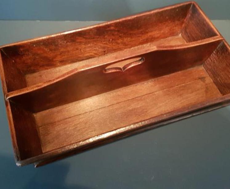 George III Oak Cutlery Table - Image 6