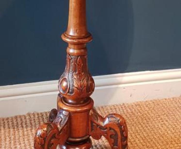 Victorian Burr Walnut Tripod Table - Image 4