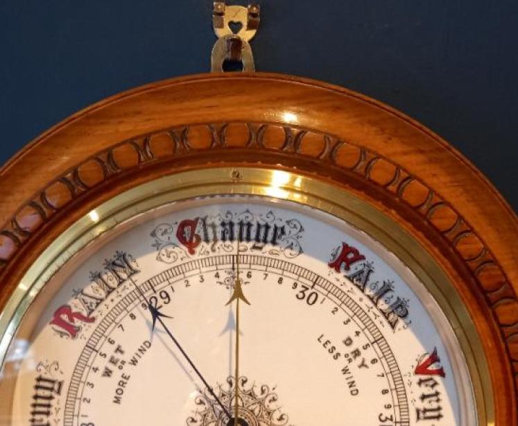 Large Mid Victorian Porcelain Dial Barometer - Image 4