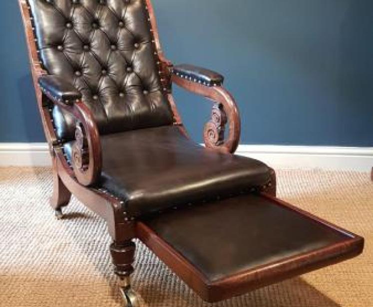 Stylish Regency Reclining Library Chair - Image 2