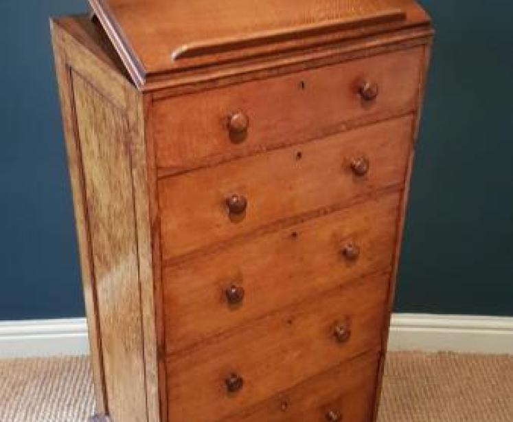 Victorian Oak Gillow 5 Drawer Chest - Image 7