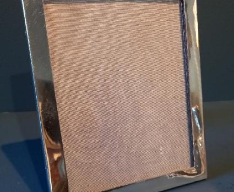 George V Period Silver Plain Surround Photo Frame - Image 1